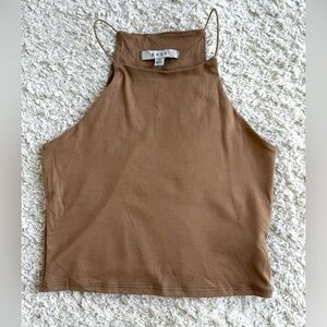 Gaze Women’s XS Tan Sleeveless Crop Top